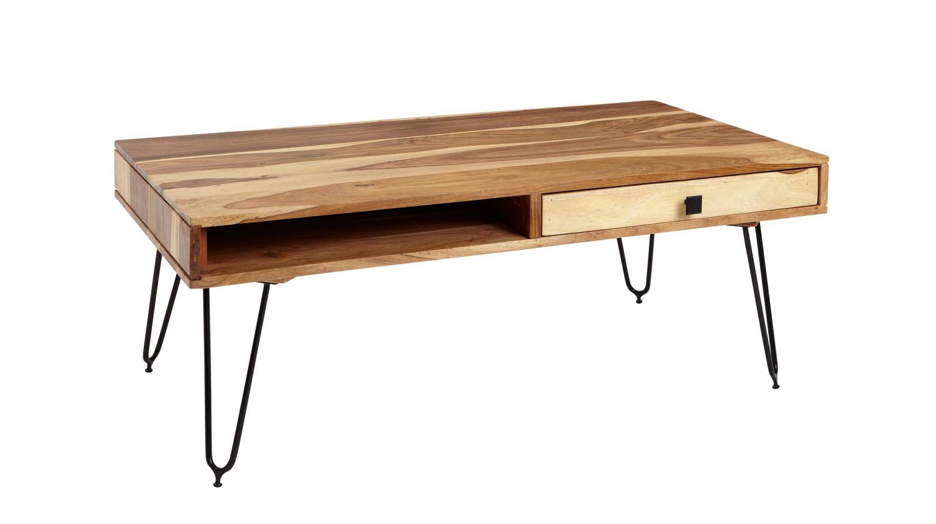 Couchtisch mit Schublade Akazie massiv lackiert 115 x 60 cm - BLOMMA Couchtisch mit Schublade Akazie massiv lackiert 115 x 60 cm - BLOMMA von Massivart
