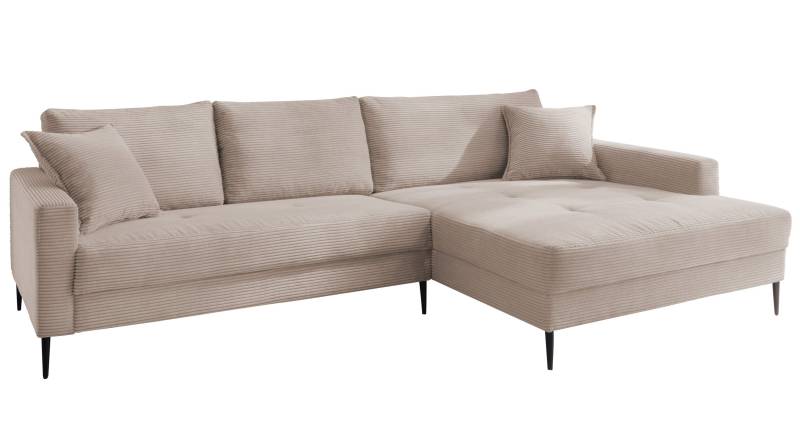 Ecksofa Cord beige 276 x 173 cm - SUMMER von Massivart
