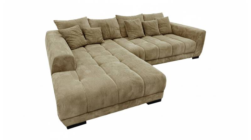 Ecksofa Cord grün 300 x 215 cm - ARTEMIS von Massivart