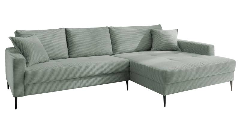 Ecksofa Cord pastell grün 276 x 173 cm - SUMMER von Massivart