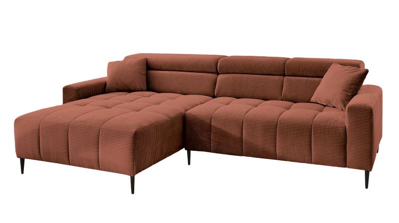 Ecksofa Cord rost ausziehbar - Sitztiefenverstellung 256 cm - SIMPLE von Massivart