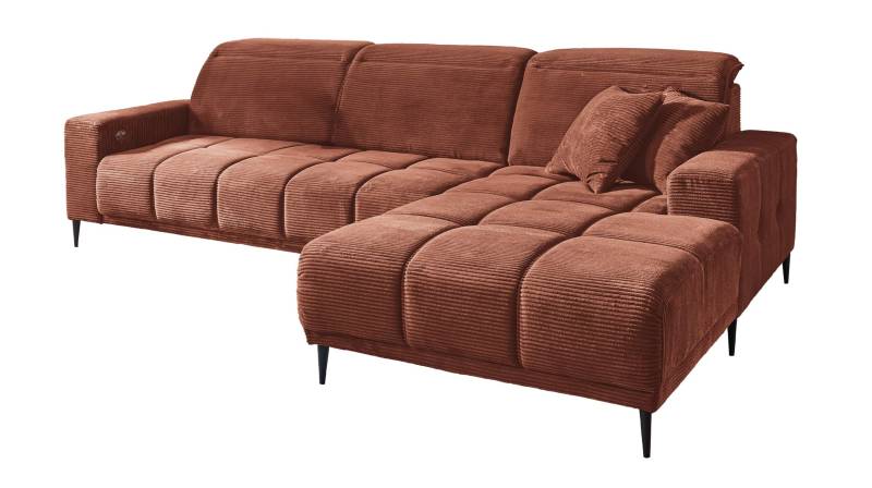 Ecksofa Cord rost ausziehbar - Sitztiefenverstellung 286 cm - MARISOL von Massivart