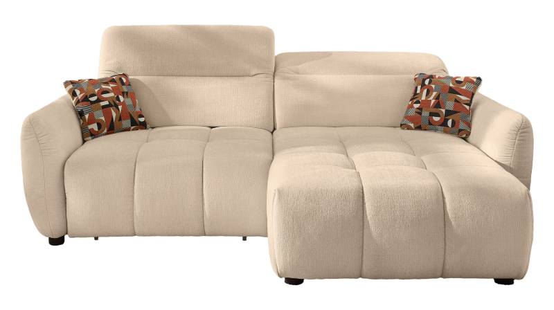Ecksofa beige ausziehbar mit Relaxfunktion 260 x 191 cm - ZOOM von Massivart
