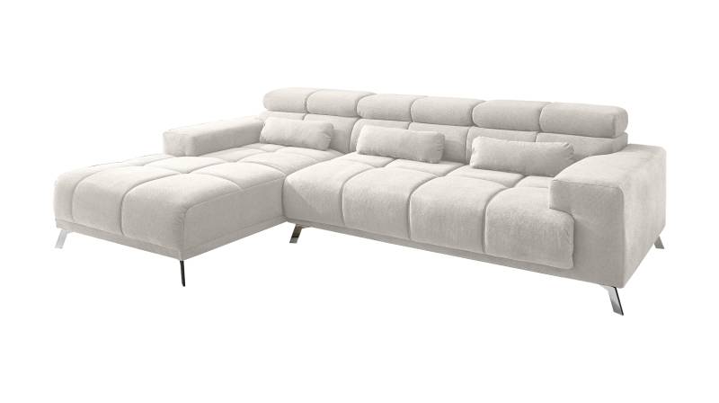 Ecksofa creme ausziehbar - Sitztiefenverstellung 285 cm - OT links - SPEED Ecksofa creme ausziehbar - Sitztiefenverstellung 285 cm - OT links - SPEED von Massivart