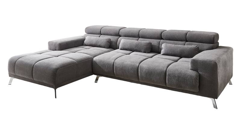 Ecksofa grau ausziehbar - Sitztiefenverstellung 285 cm - OT links - SPEED Ecksofa grau ausziehbar - Sitztiefenverstellung 285 cm - OT links - SPEED von Massivart