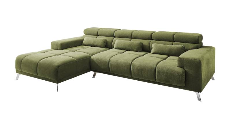 Ecksofa grün ausziehbar - Sitztiefenverstellung 285 cm - OT links - SPEED Ecksofa grün ausziehbar - Sitztiefenverstellung 285 cm - OT links - SPEED von Massivart