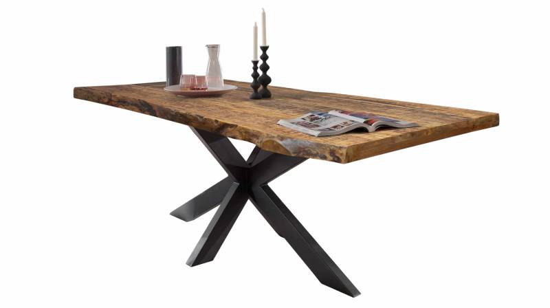 Baumkantentisch 140 cm Mango lackiert massiv - TIM von Massivart