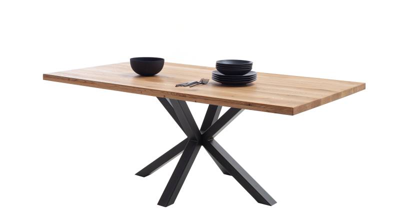 Esstisch Massivholz Wildeiche 180 cm geölt - DEBA von Massivart