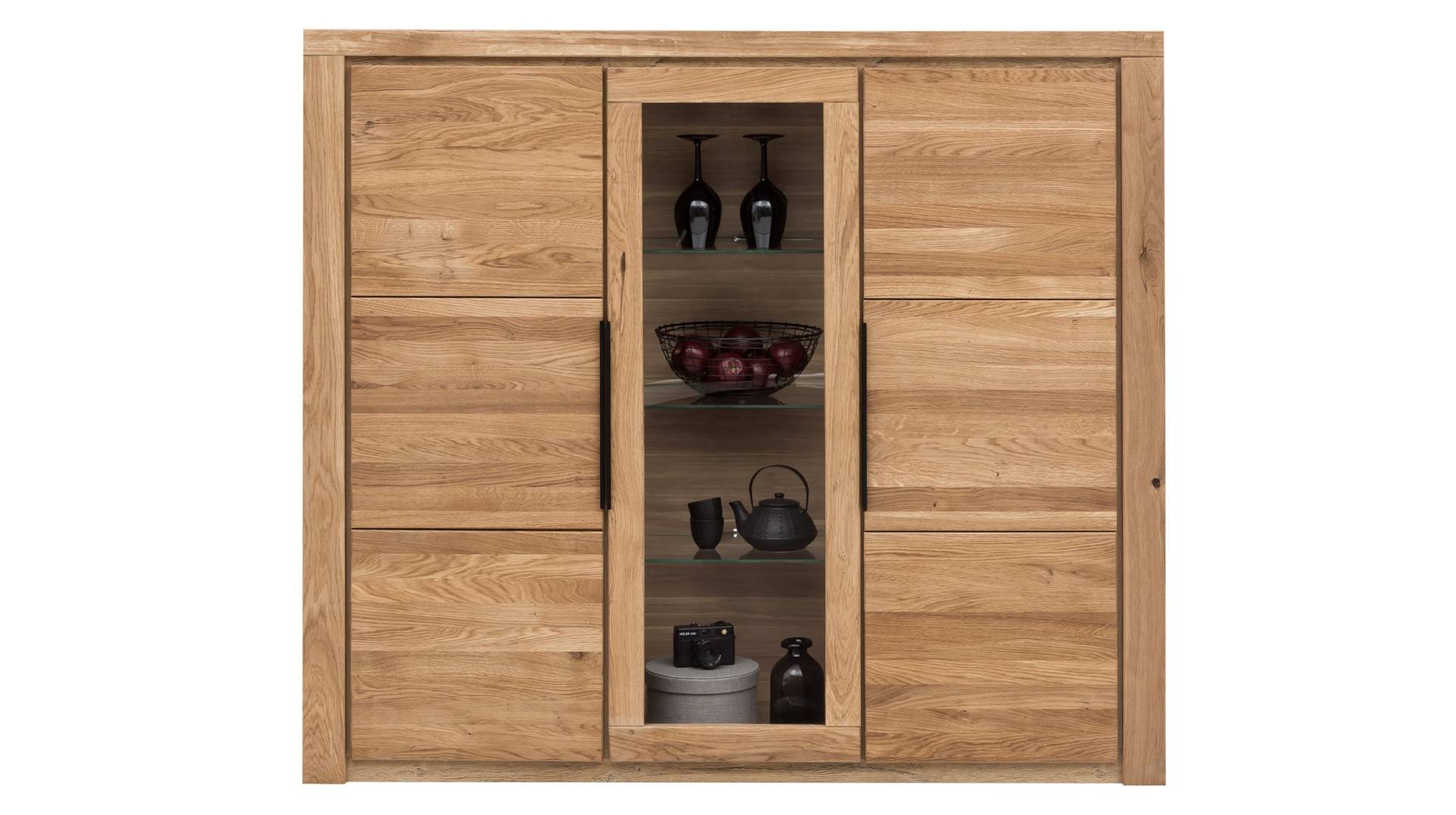 Highboard Eiche teilmassiv geölt 160 cm - GRETA von Massivart