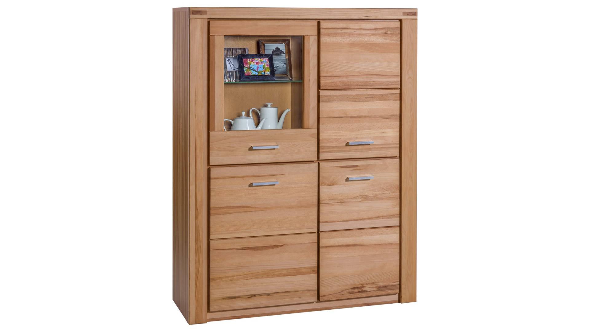 Highboard Kernbuche teilmassiv geölt 108 cm - FREYJA von Massivart