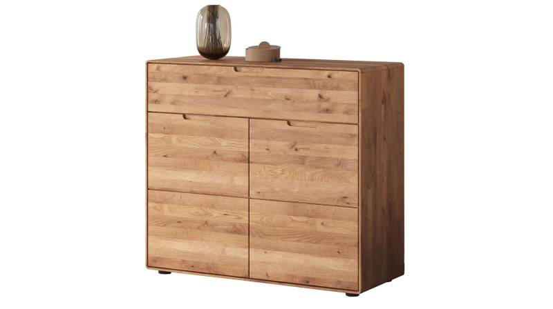 Kommode mit Schublade Wildeiche massiv 100 x 40 cm - LUCAS von Massivart