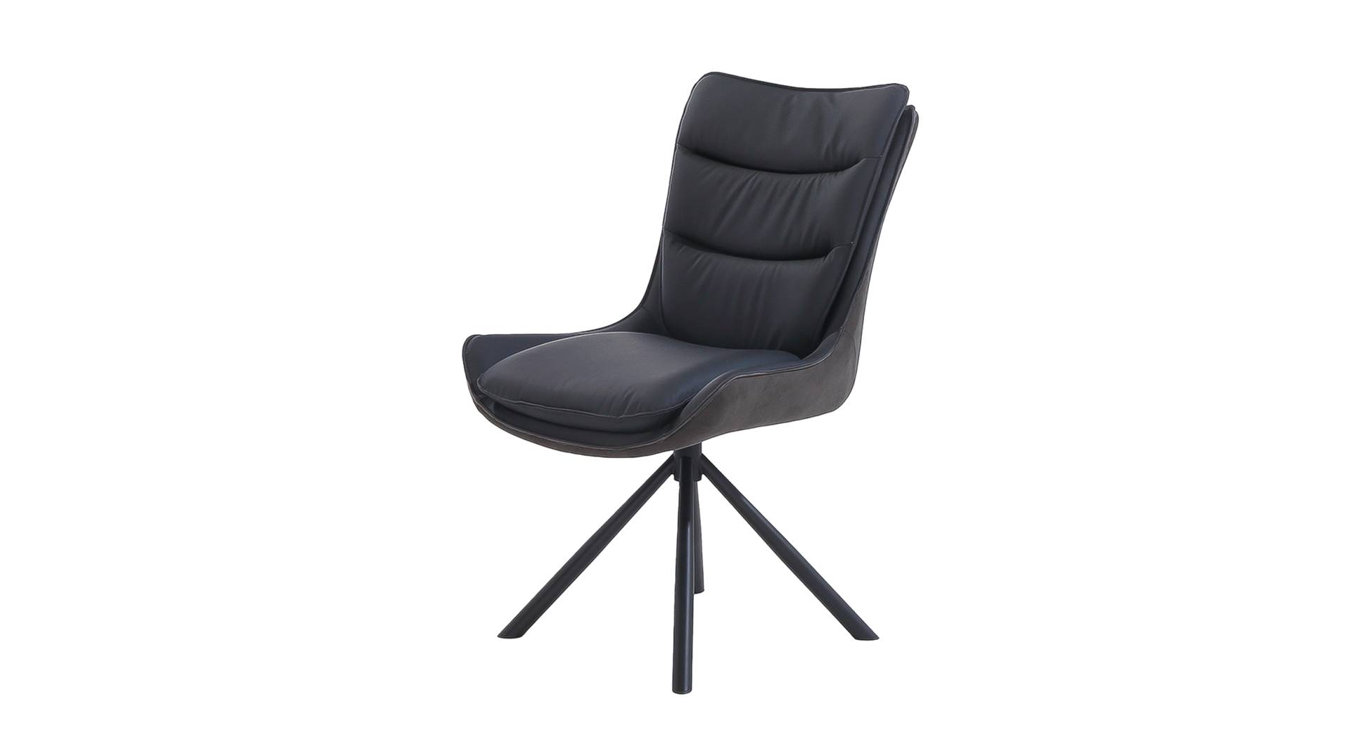 Polsterstuhl Schalenstuhl Echtleder schwarz - drehbar - MAURICE Polsterstuhl Schalenstuhl Echtleder schwarz - drehbar - MAURICE von Massivart