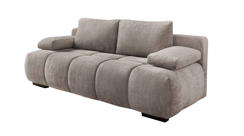 Schlafsofa grau-beige mit Bettkasten 213 cm - RENO von Massivart