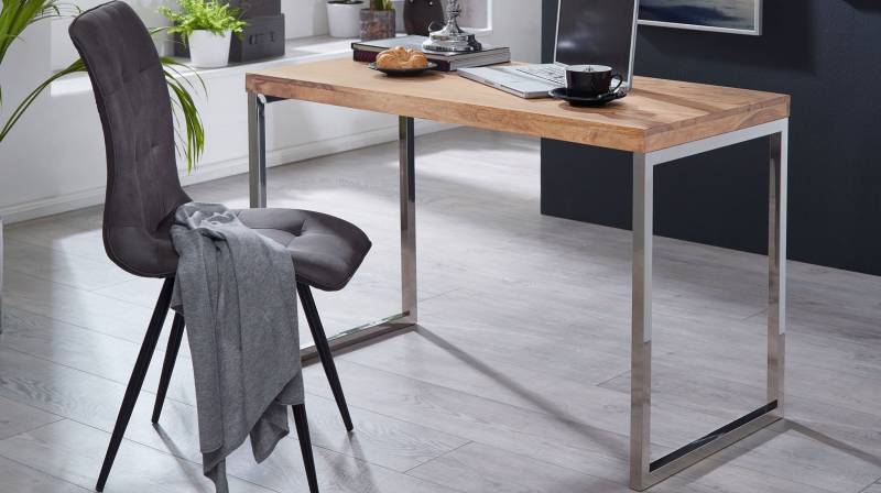 Schreibtisch Akazie massiv lackiert - 120 cm - GORM von Massivart