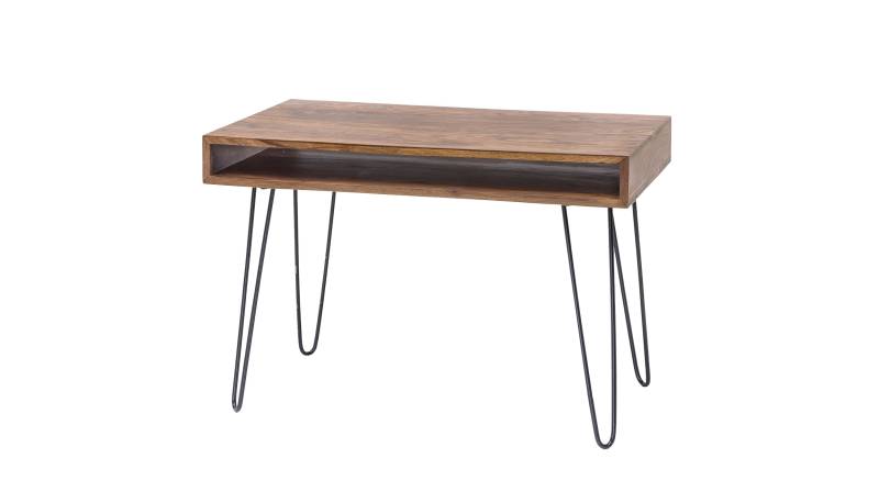Schreibtisch Sheesham massiv gebeizt 110 x 60 cm - BARDI von Massivart