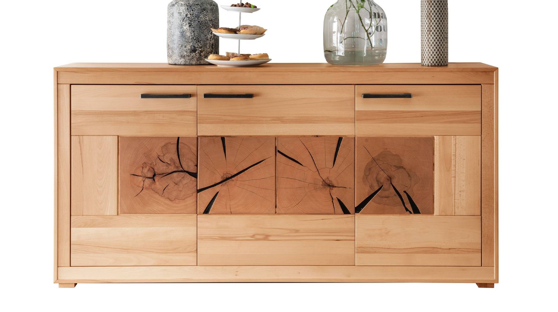 Sideboard mit 3 Türen Kernbuche massiv - 171 cm - LUIS von Massivart