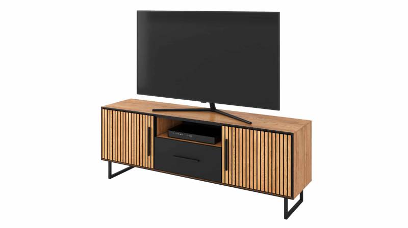 TV - Lowboard Eiche geölt 185 cm - BELLA von Massivart