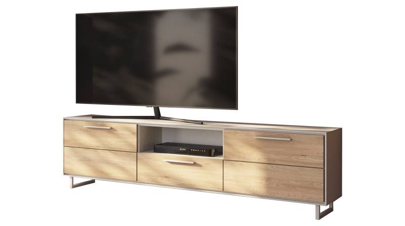 TV - Lowboard Eiche teilmassiv geölt 185 cm TV-Board - KAI von Massivart