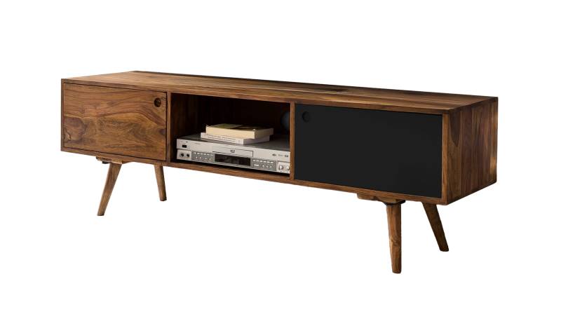 TV-Lowboard Sheesham massiv gebeizt 140 cm - RAKEL von Massivart