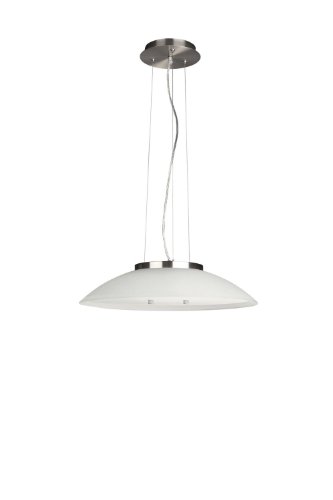 Massive Suspension Light – Suspension Lighting (Flexible, G10q, Glass, Fluorescent, Chrome, White) von Massive