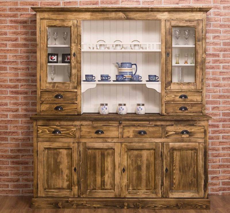 Massivholzmoebel-Becker Buffet Breiter Buffetschrank aus Massivholz im Landhausstil von Massivholzmoebel-Becker