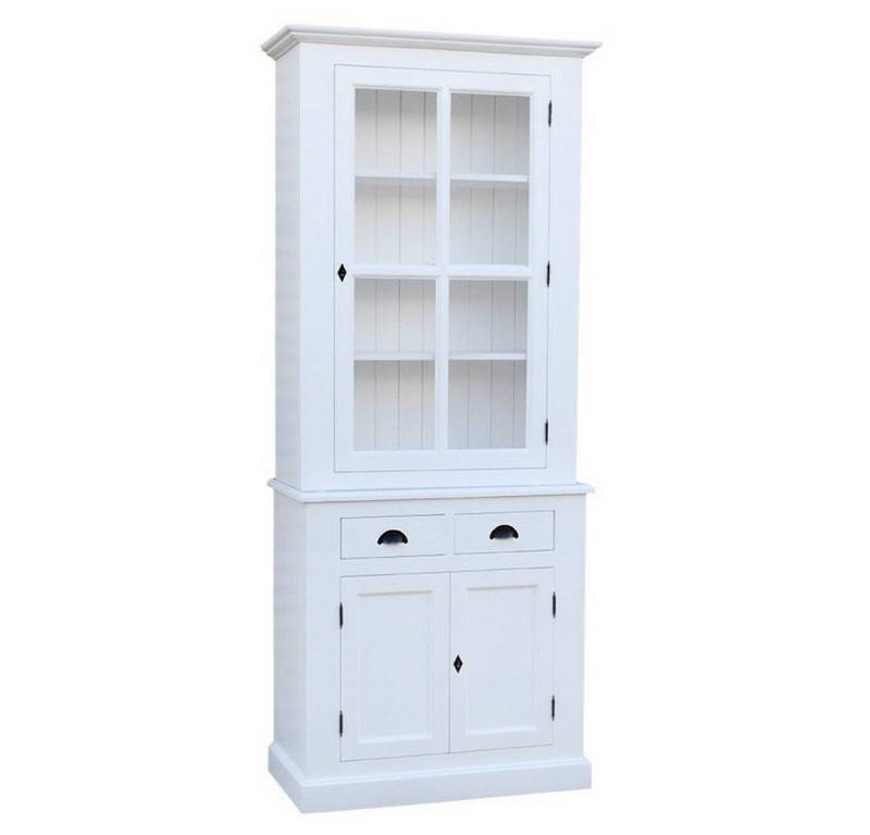 Buffet Geschirrschrank aus Massivholz, Vitrine, 2-teilig, 3 Türen, 2 Schubladen von Massivholzmoebel-Becker