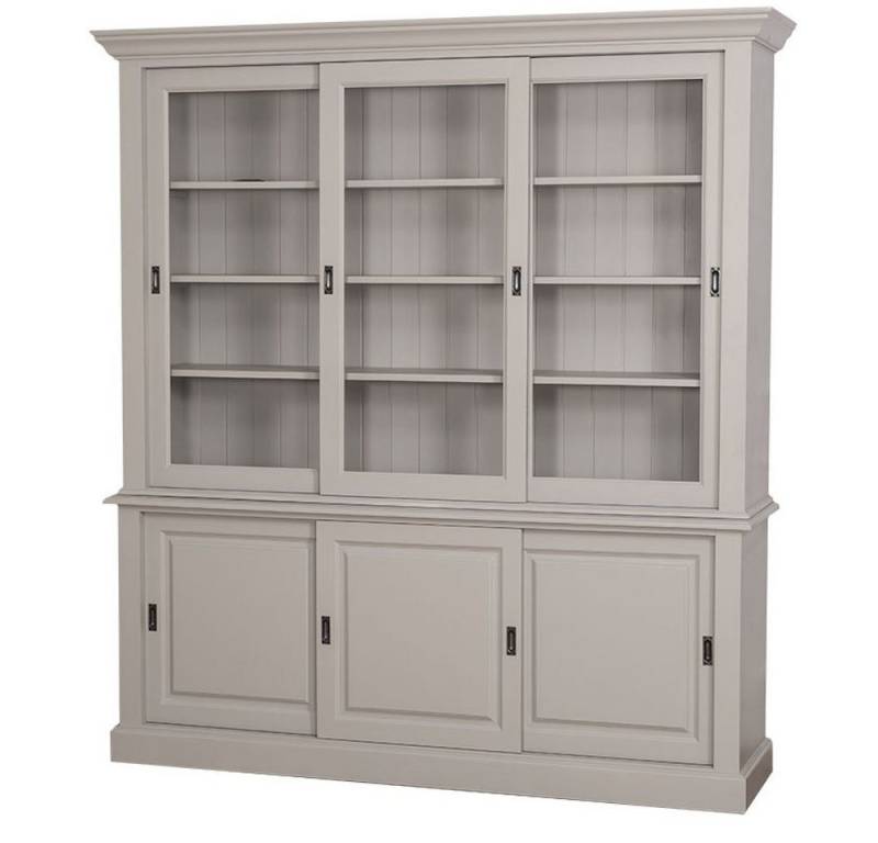 Massivholzmoebel-Becker Buffet Geschirrschrank aus Massivholz, Vitrine, 2-teilig, 6 Schiebetüren von Massivholzmoebel-Becker