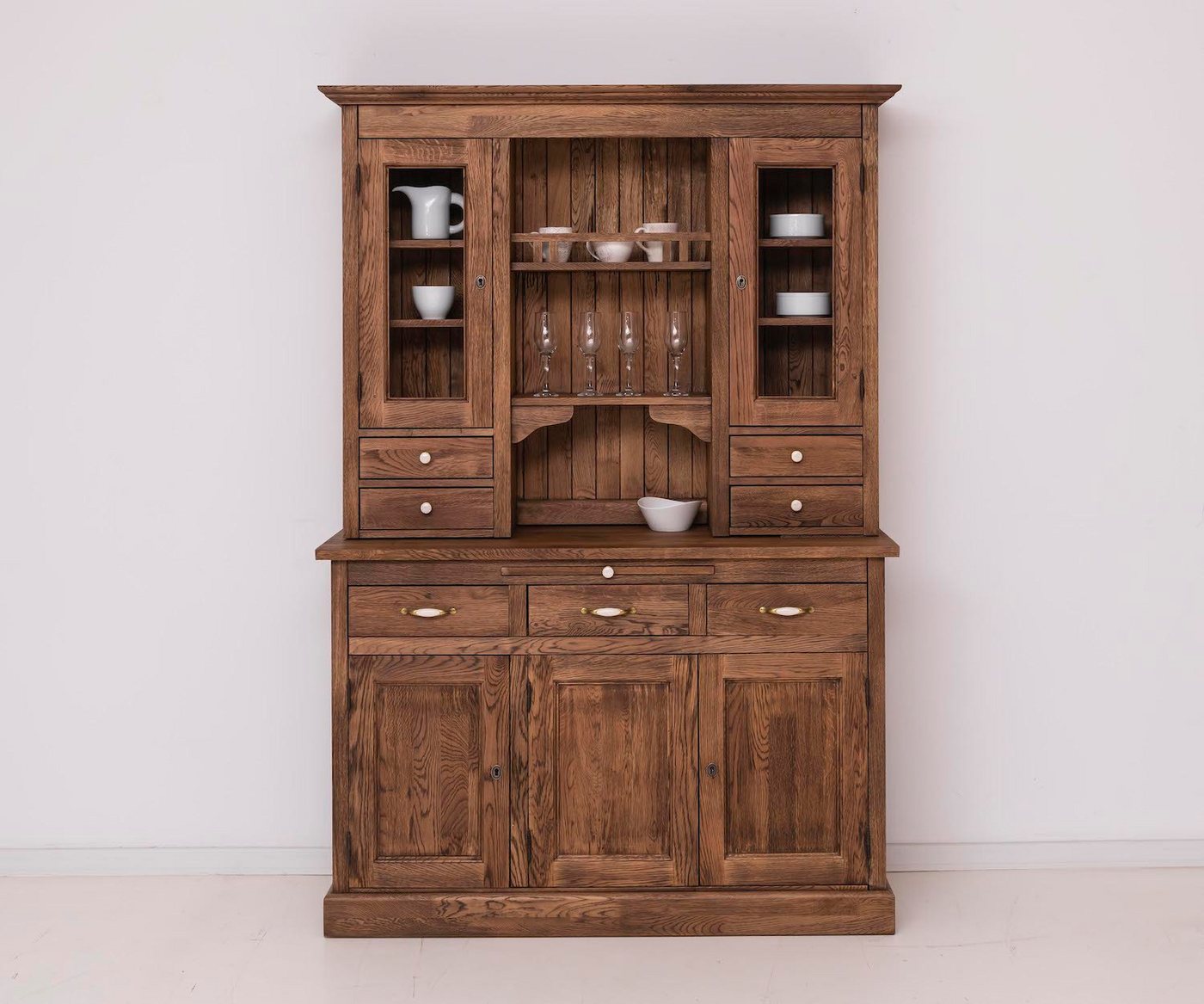 Massivholzmoebel-Becker Küchenbuffet Küchen- und Buffetschrank aus massiver Eiche, Geschirrschrank von Massivholzmoebel-Becker