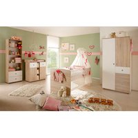 Babyzimmer in Sonoma Eiche und Weiß komplett (vierteilig) von Massivio