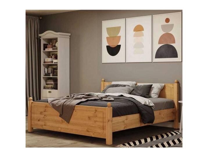 Doppelbett aus Kiefer Massivholz Landhausstil Doppelbett aus Kiefer Massivholz Landhausstil von Massivio