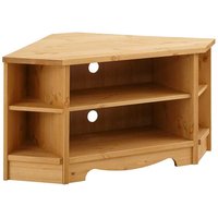 Eck TV Schrank aus Kiefer Massivholz 105 cm breit von Massivio