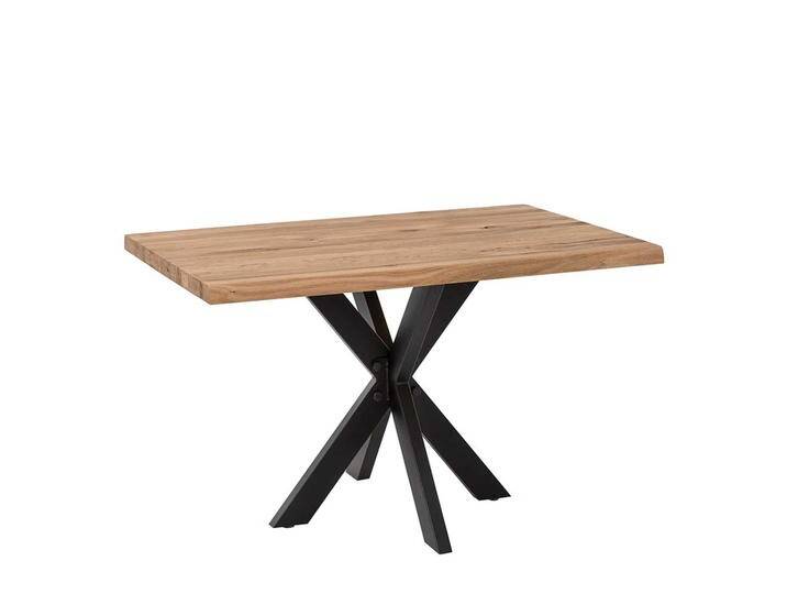Esszimmertisch aus Eiche Massivholz und Metall Loft Style von Massivio