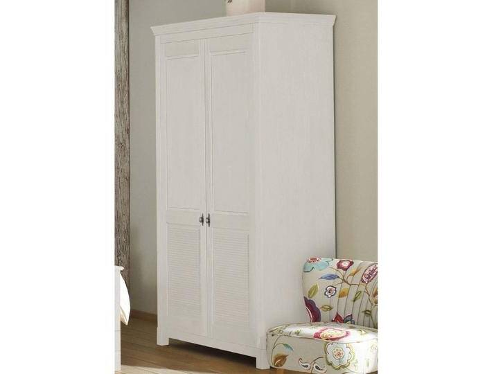 Holzkleiderschrank Schlafzimmerschrank in Weiß im Landhausstil von Massivio