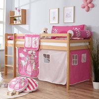 Kinderbett in Buchefarben Pink und Rosa 110 cm hoch von Massivio