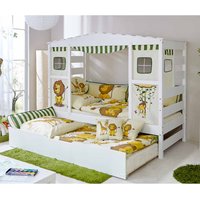 Kinderbett mit Ausziehbett Dschungel Design von Massivio