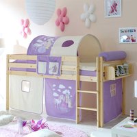 Kinderhochbett aus Kiefer Massivholz Prinzessin Design von Massivio