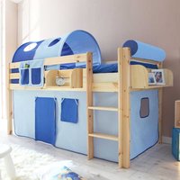 Kinderhochbett mit Regal Vorhang von Massivio