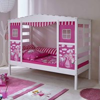 Mädchen Kinderbett in Weiß Rosa Prinzessin Design von Massivio