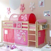 Mädchenbett im Prinzessin Design halbhoch von Massivio