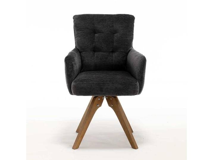 Polsterstuhl Esszimmer Stuhl Set aus Chenillegewebe mit Federkern (2er Set) von Massivio