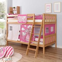 Prinzessin Etagenbett mit Vorhang in Pink und Rosa Prinzessin Design von Massivio