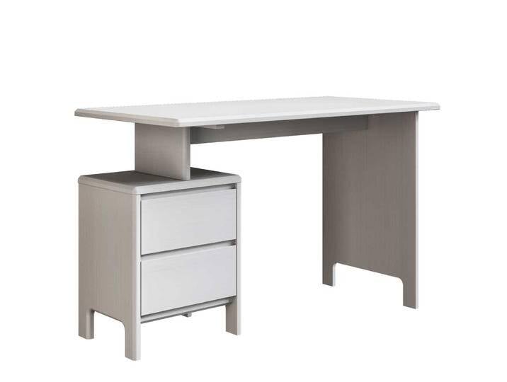 Schreibtisch mit Massivholzplatte Weiß Schreibtisch mit Massivholzplatte Weiß von Massivio