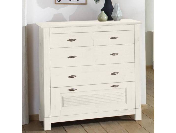 Schubladenkommode Massivholzkommode im Landhausstil mit fünf Schubladen von Massivio