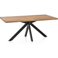Spidergestell Tisch aus Wildeiche Massivholz Metall von Massivio
