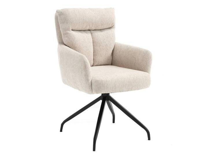 Stuhl Esszimmer Esszimmerstuhl mit Armlehnen und Gestell aus Metall (2er Set) von Massivio