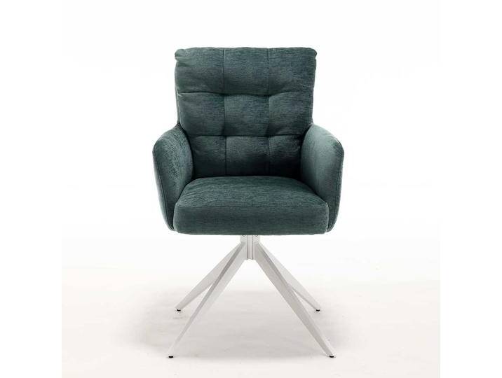 Stuhl Esszimmer Stuhl Set aus Chenillegewebe mit aufwendigen Steppungen (2er Set) von Massivio