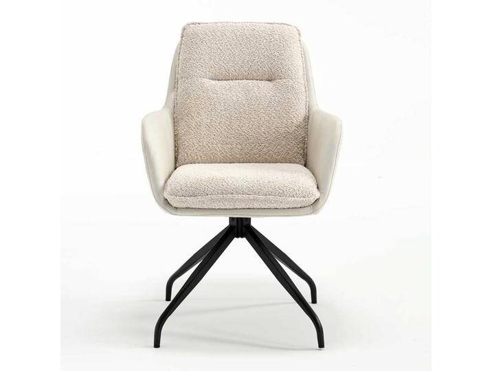 Stuhl Küche und Esszimmer mit Armlehnen Spider Gestell aus Metall (2er Set) von Massivio