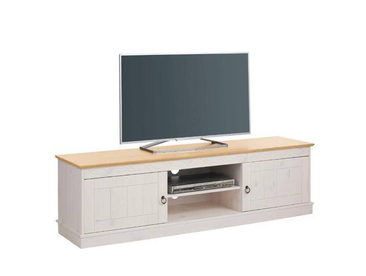 TV Lowboard TV Unterschrank in Honigfarben und Weiß von Massivio