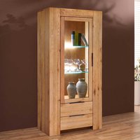 Vitrine aus Wildeiche Massivholz 80 cm von Massivio