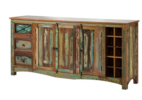 MASSIVMOEBEL24.DE Sideboard Altholz 193x45x90 Mehrfarbig lackiert Nature of Spirit #15, Farbe:Mehrfarbig lackiert, Größe:192.5x45x90 cm (BxTxH) MASSIVMOEBEL24.DE Sideboard Altholz 193x45x90 Mehrfarbig lackiert Nature of Spirit #15, Farbe:Mehrfarbig lackiert, Größe:192.5x45x90 cm (BxTxH) von MASSIVMOEBEL24.DE